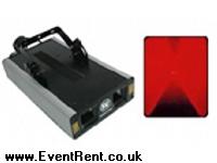 Laser Lighting Double Red Laser 2 x10mW Standalone. C-W  Mains 13 amp to IEC Lead.